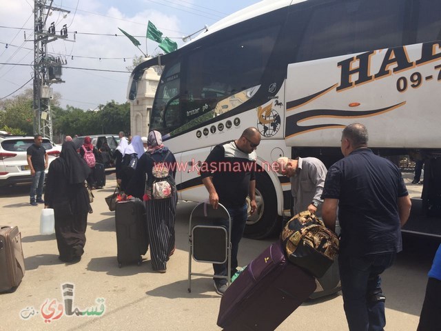 كفرقاسم - فيديو : حافلة الاداري وهبي الشناعه تصل بسلام بلد  الشهداء ويصرح  السفر قطعة من العذاب ولكن وجب على المسؤولين تقييم ما حدث من تقصير في عمرات الربيع  